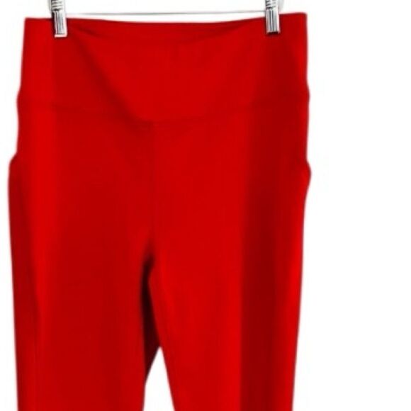 SPYDER Active Red Fleece Lined Leggings W/ side Pockets size XL - Picture 2 of 6